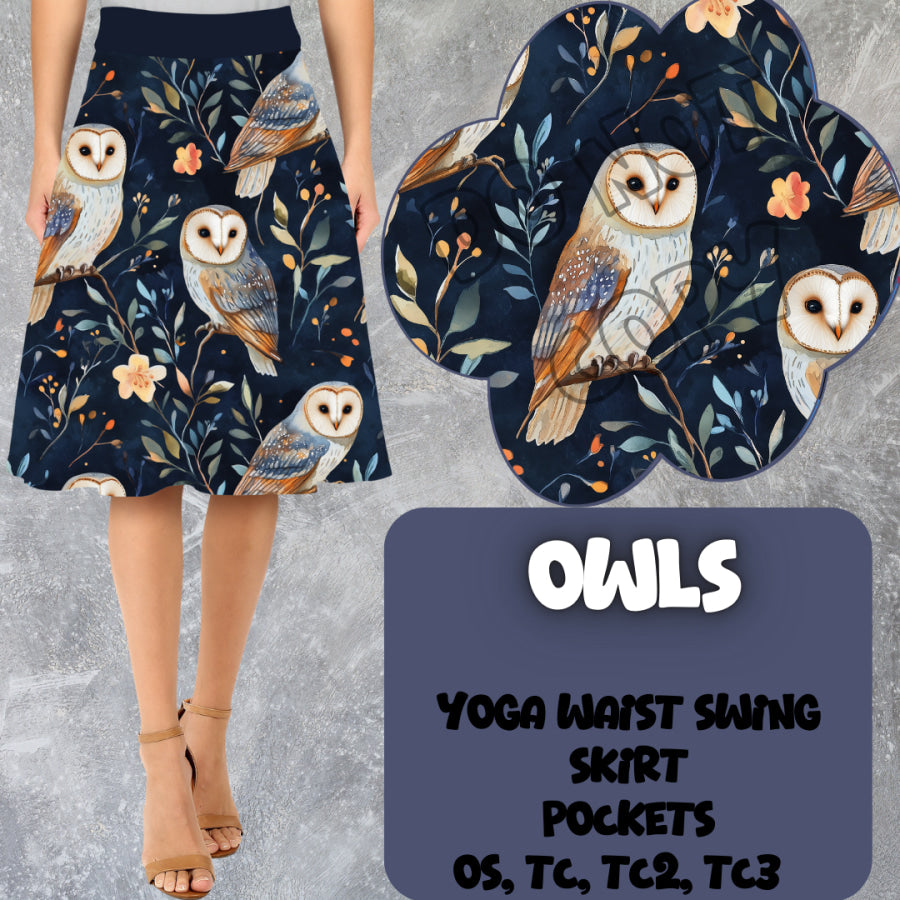 PREORDER Custom Swing Skirts - Owls - Closes 15 Mar - ETA early Jun 2025 Skirts