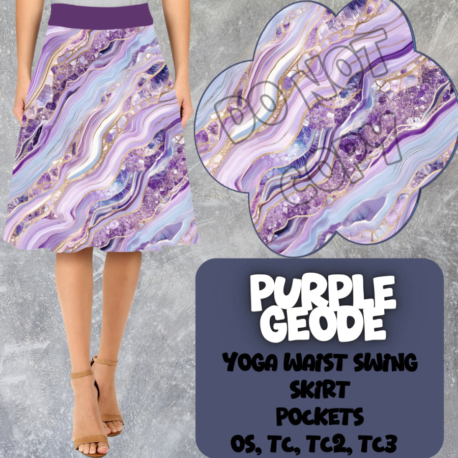 PREORDER Custom Swing Skirts - Purple Geode - Closes 15 Mar - ETA early Jun 2025 Skirts