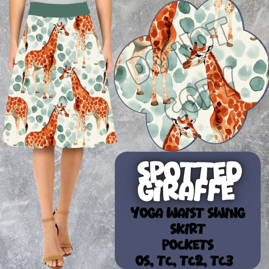 PREORDER Custom Swing Skirts - Spotted Giraffe - Closes 15 Mar - ETA early Jun 2025 Skirts