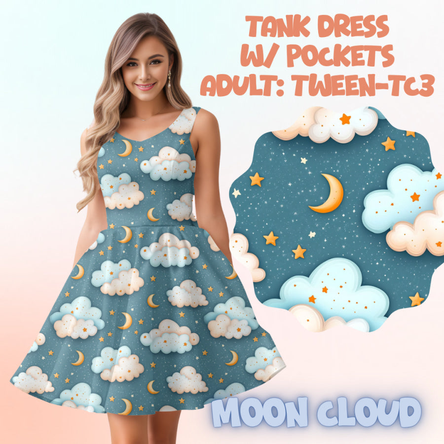 Preorder Custom Tank Dress w/ Pockets - Moon Cloud - Closes 17 May - ETA mid Aug 2025 Dresses