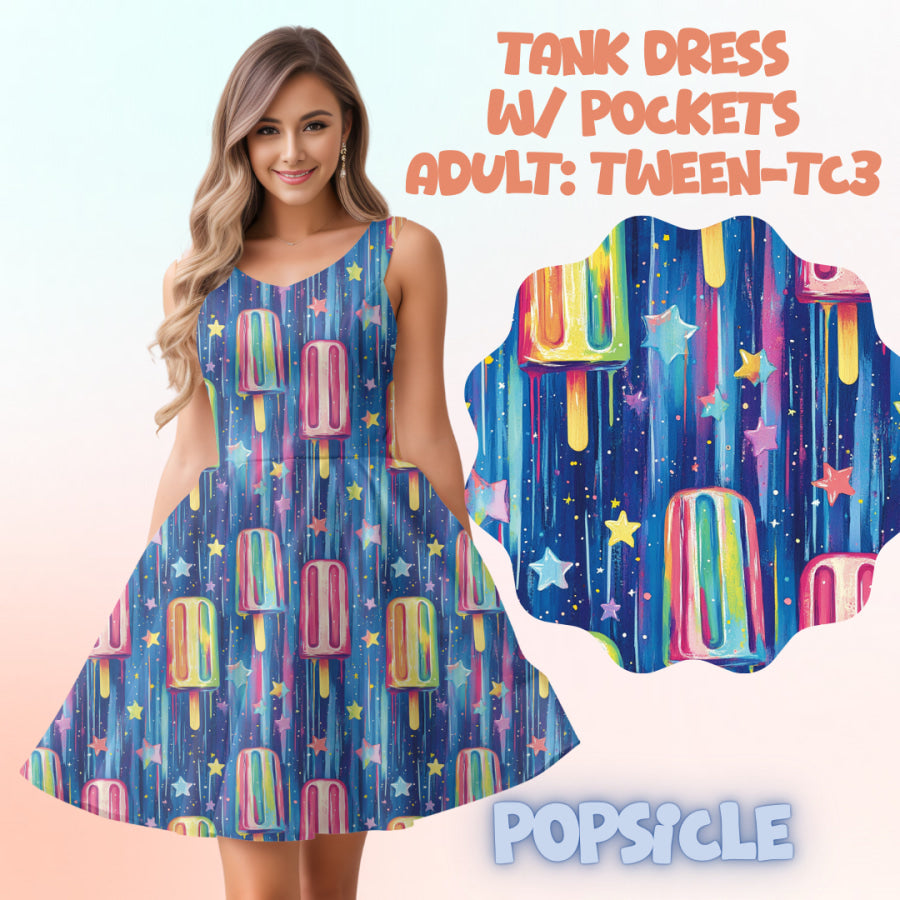 Preorder Custom Tank Dress w/ Pockets - Popsicle - Closes 17 May - ETA mid Aug 2025 Dresses