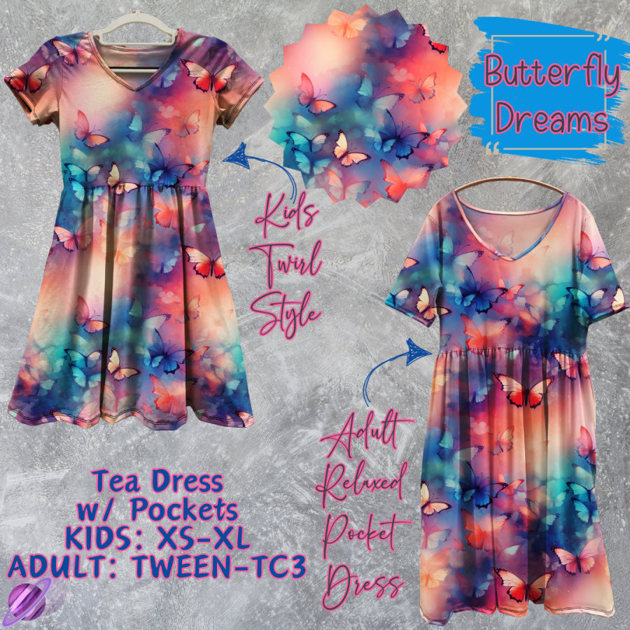 Preorder Custom Tea Dress w/ Pockets - Butterfly Dreams - Closes 13 Mar - ETA late Jun 2025 Dresses