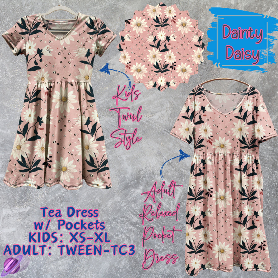 Preorder Custom Tea Dress w/ Pockets - Dainty Daisy - Closes 13 Mar - ETA late Jun 2025 Dresses