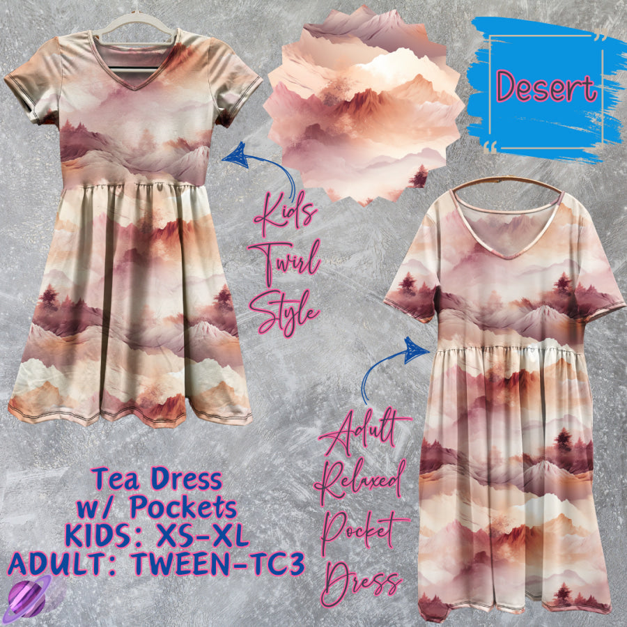 Preorder Custom Tea Dress w/ Pockets - Desert - Closes 13 Mar - ETA late Jun 2025 Dresses