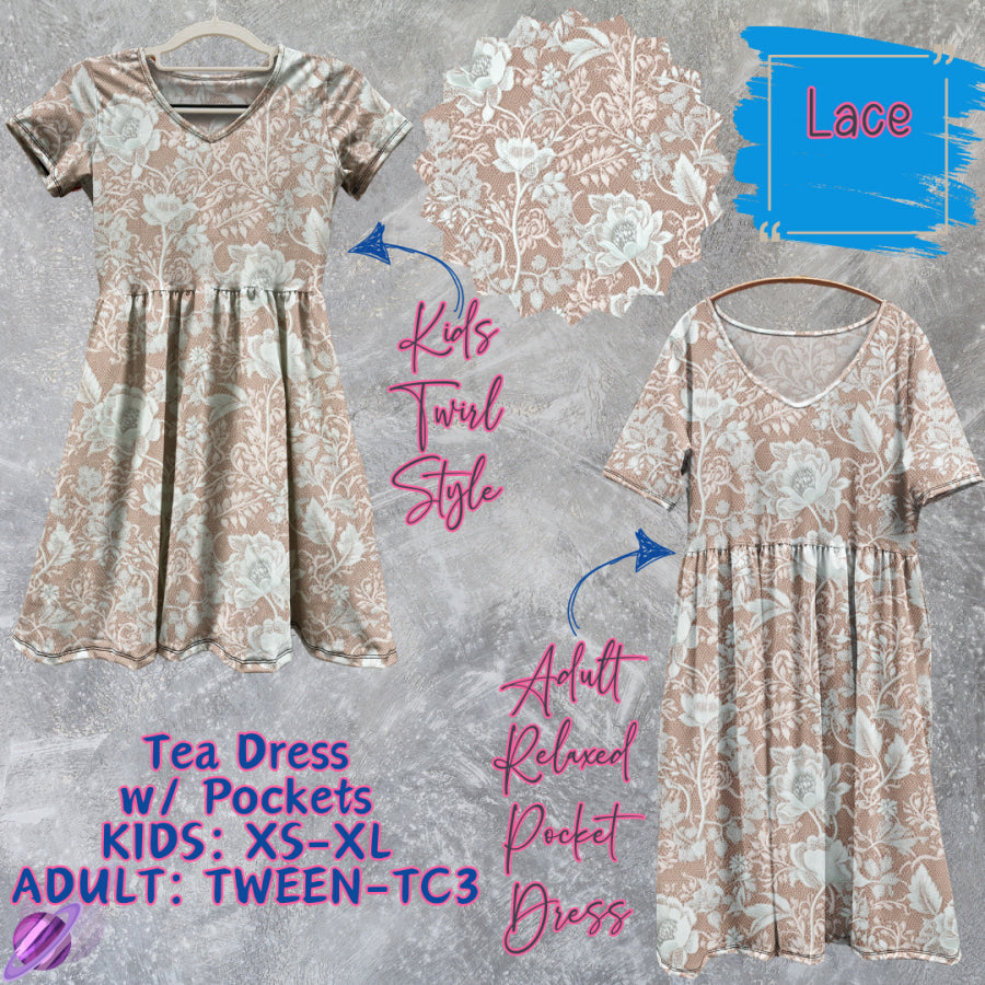 Preorder Custom Tea Dress w/ Pockets - Lace - Closes 13 Mar - ETA late Jun 2025 Dresses