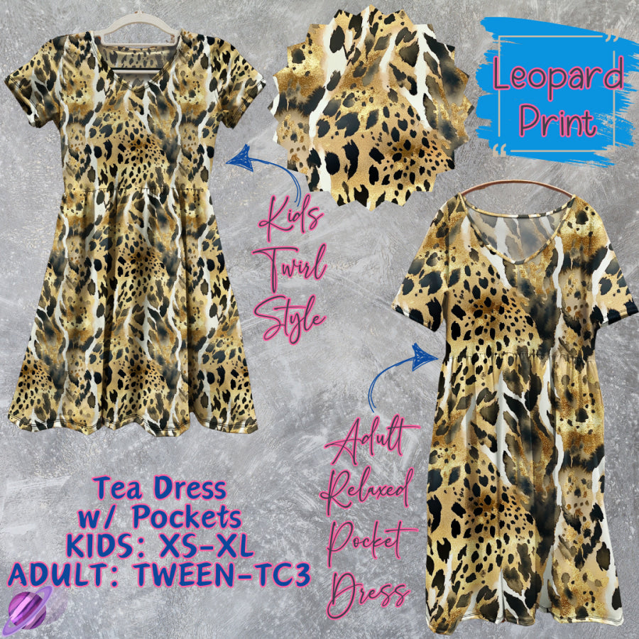 Preorder Custom Tea Dress w/ Pockets - Leopard Print - Closes 13 Mar - ETA late Jun 2025 Dresses