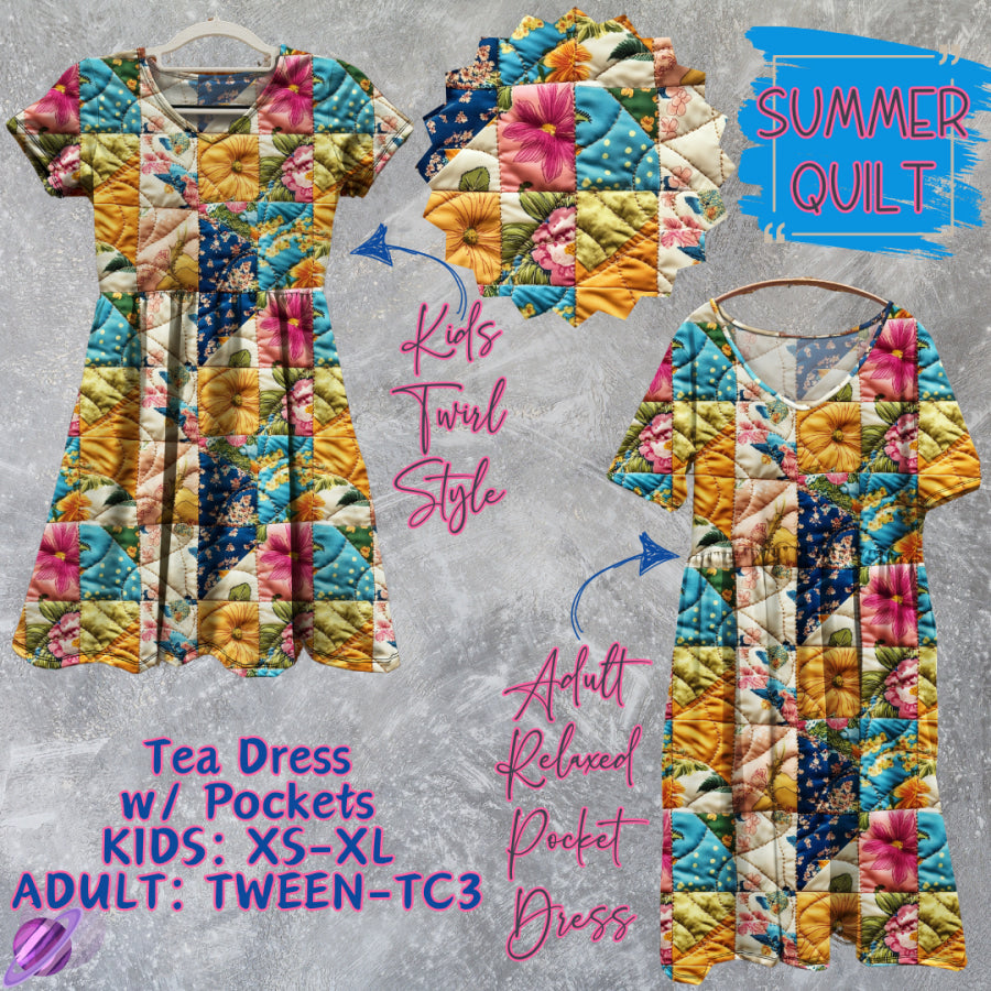 Preorder Custom Tea Dress w/ Pockets - Summer Quilt - Closes 15 May - ETA mid Aug 2025 Dresses