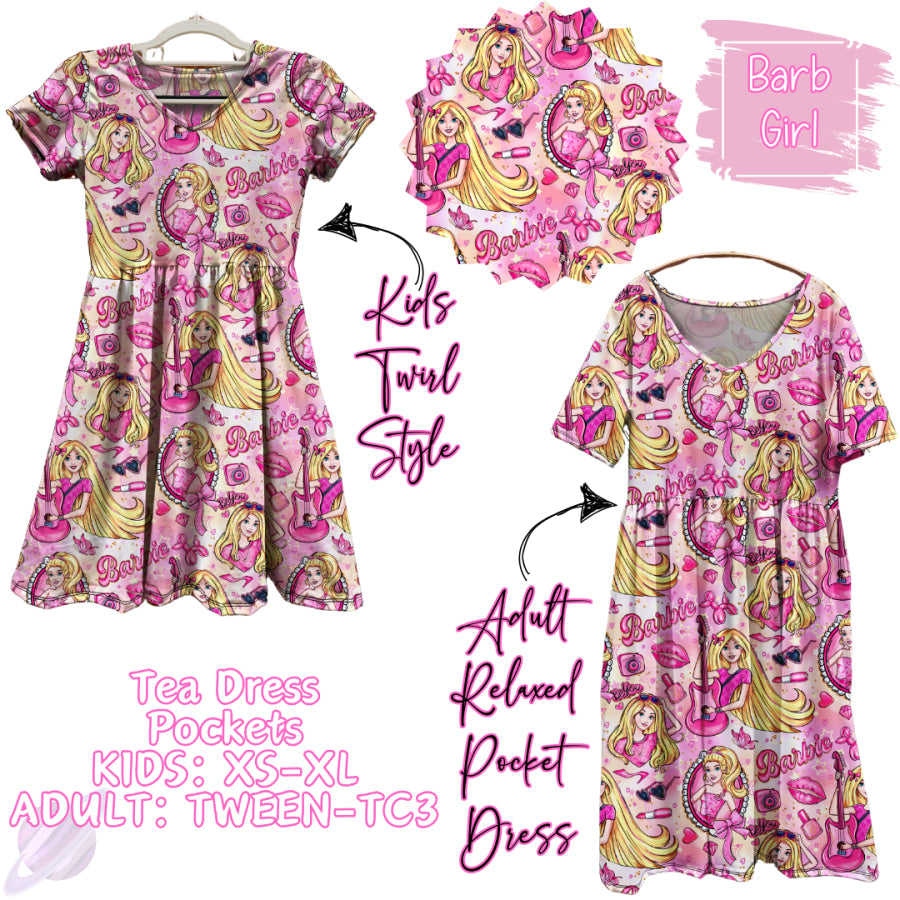 Preorder Custom Tea Dress with Pockets - Barb Girl - Closes 31 Jan - ETA early May 2025 Dresses