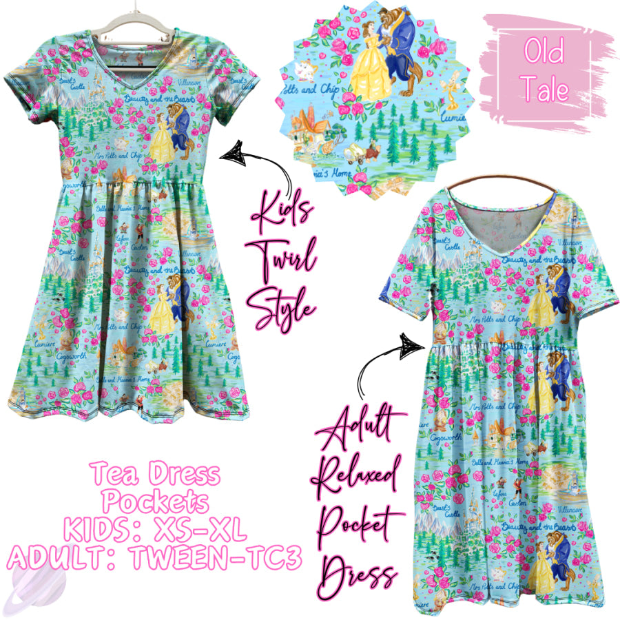 Preorder Custom Tea Dress with Pockets - Old Tale - Closes 31 Jan - ETA early May 2025 Dresses