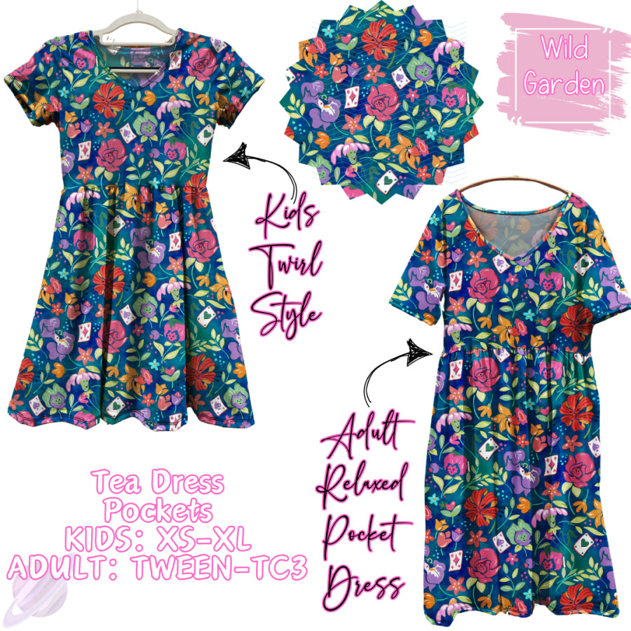 Preorder Custom Tea Dress with Pockets - Wild Garden - Closes 31 Jan - ETA early May 2025 Dresses