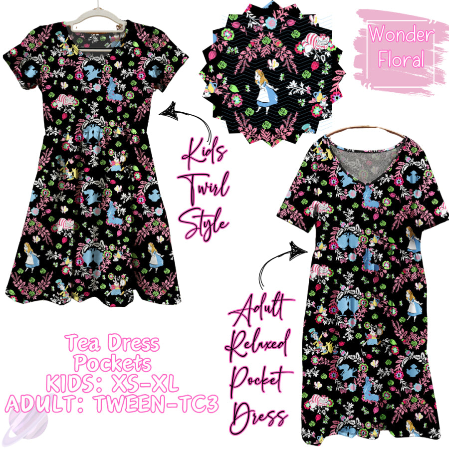 Preorder Custom Tea Dress with Pockets - Wonder Floral - Closes 31 Jan - ETA early May 2025 Dresses