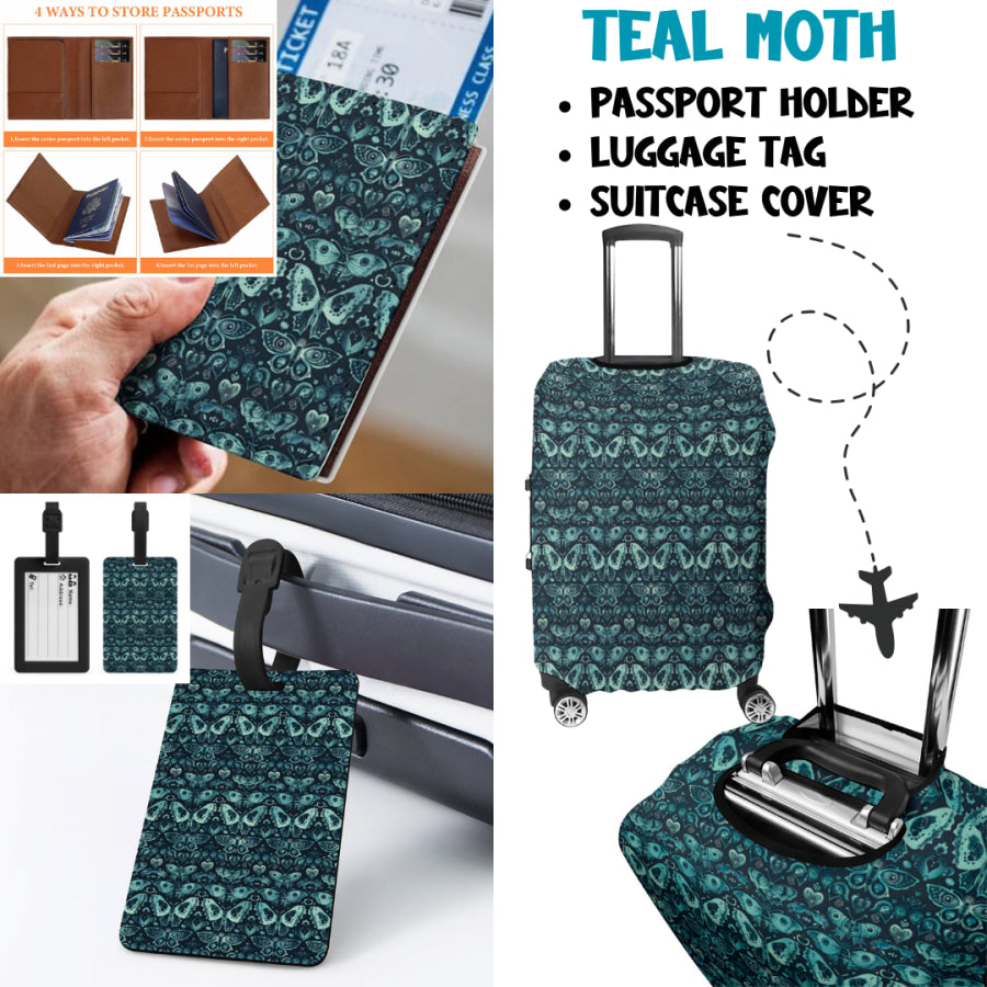 Preorder Custom Travel Accessories - Teal Moth - Closes 27 Mar - ETA mid Jul 2025 Travel Accessories