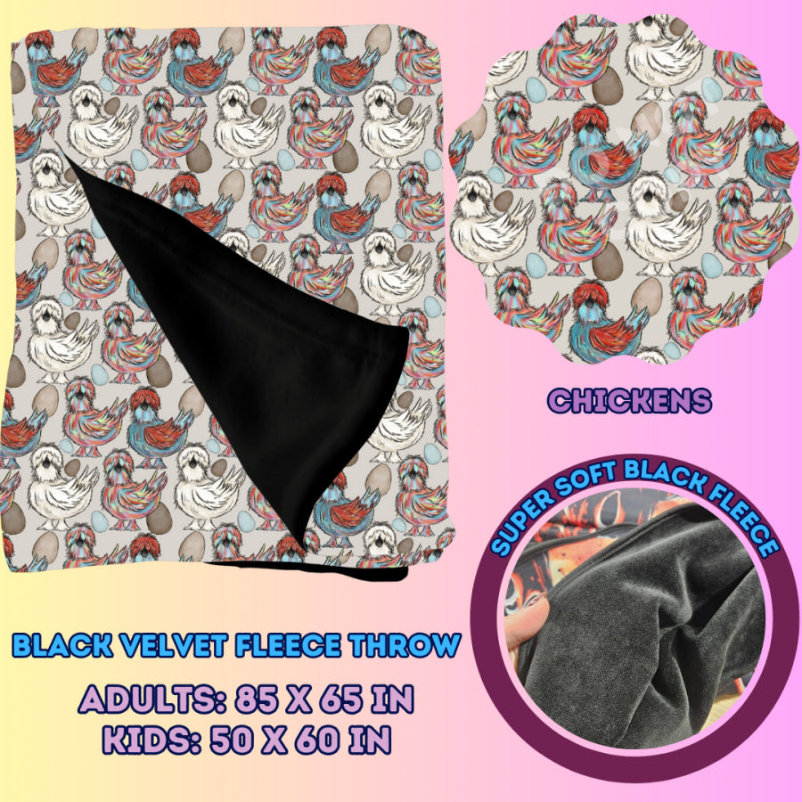 Preorder Custom Velvety Fleece Blankets - Adult Size - Closes 15 Jan - ETA early May 2025 Weighted Blanket