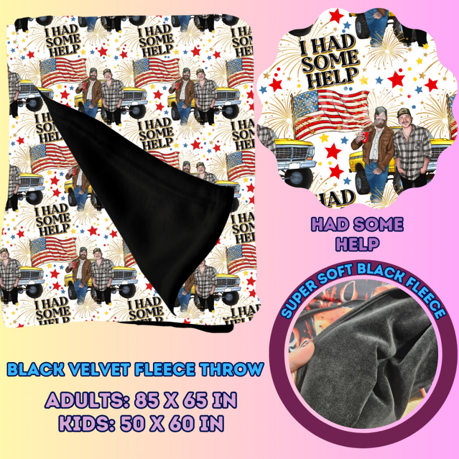 Preorder Custom Velvety Fleece Blankets - Adult Size - Closes 15 Jan - ETA early May 2025 Weighted Blanket