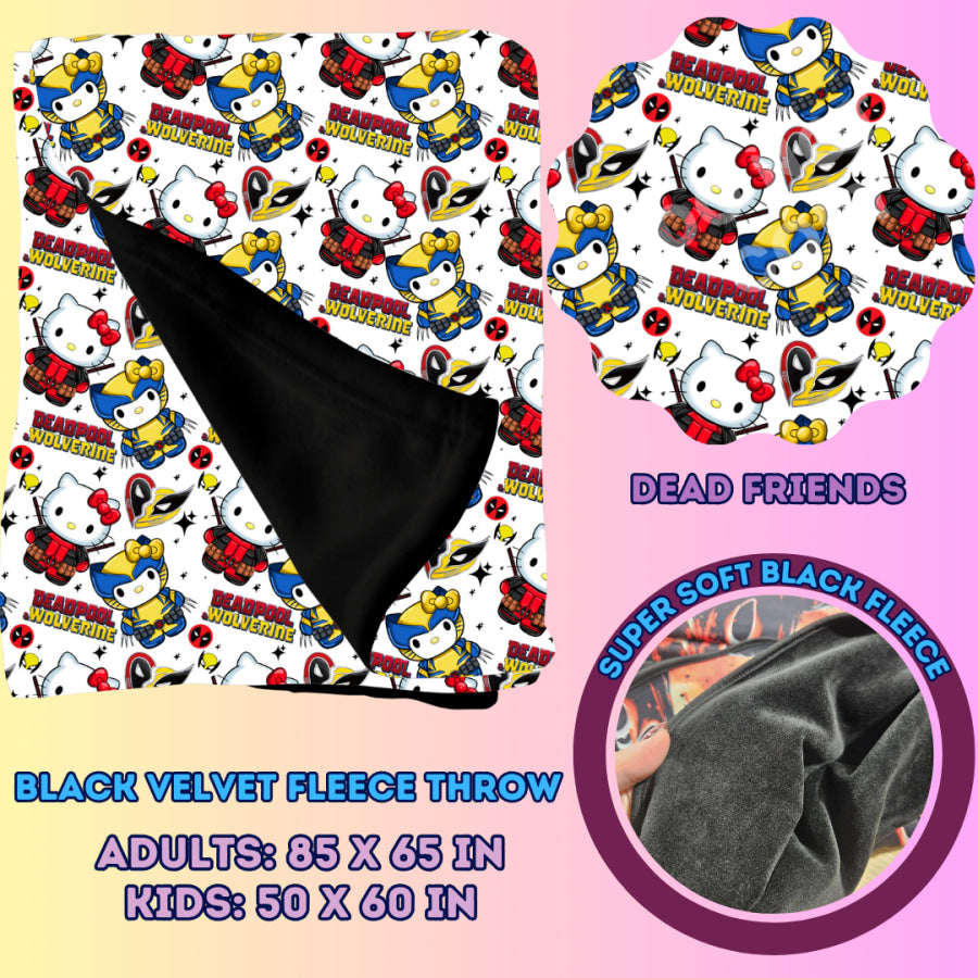 Preorder Custom Velvety Fleece Blankets - Adult Size - Closes 15 Jan - ETA early May 2025 Weighted Blanket