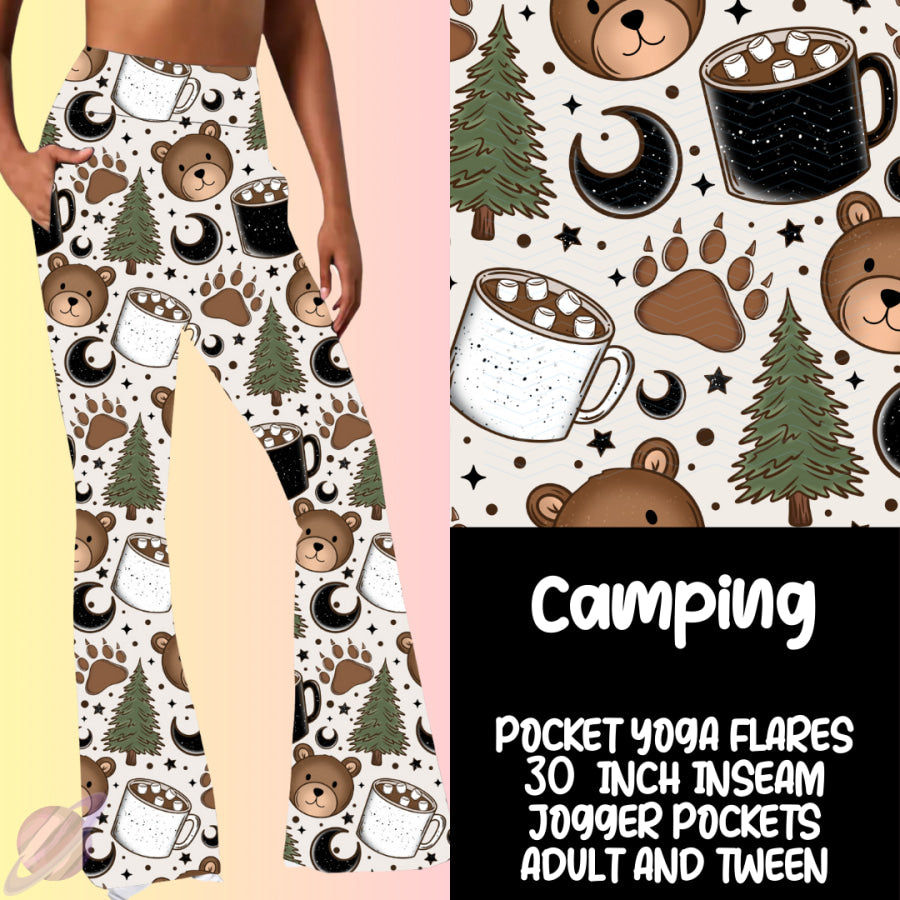 PREORDER Custom Yoga Flare Leggings - Camping - Closes 16 Feb - ETA early May 2025 Leggings