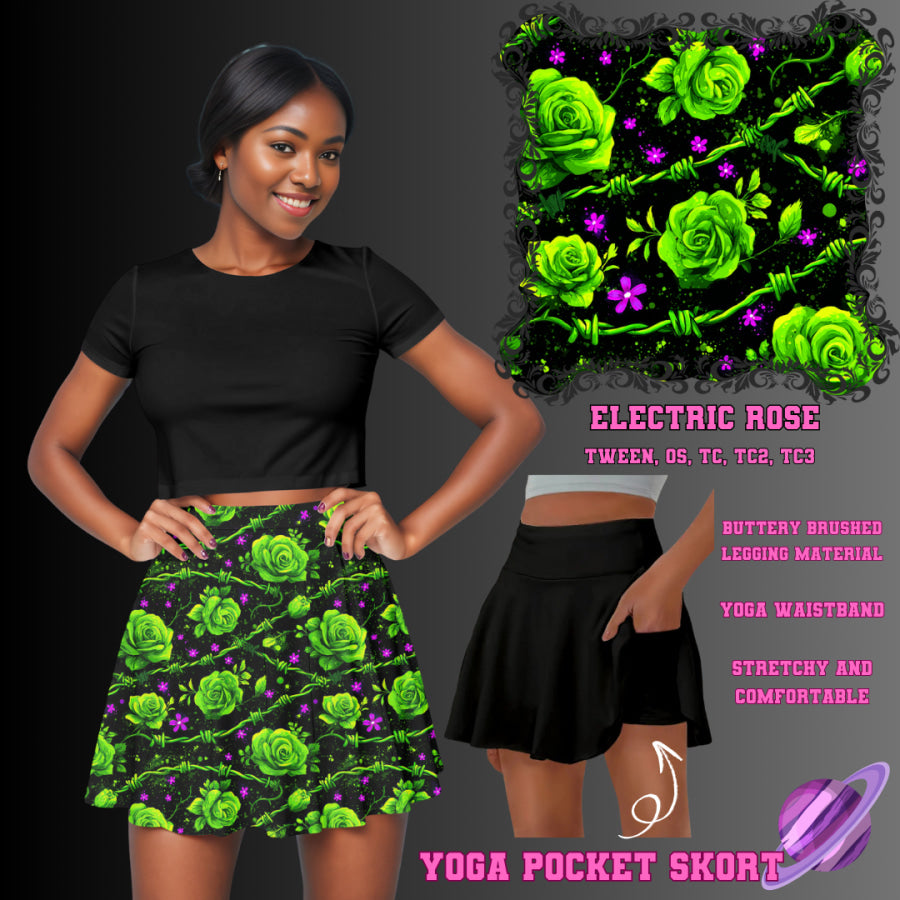 Preorder Custom Yoga Skort with Pockets - Electric Rose - Closes 23 May - ETA late Aug 2025 Skort