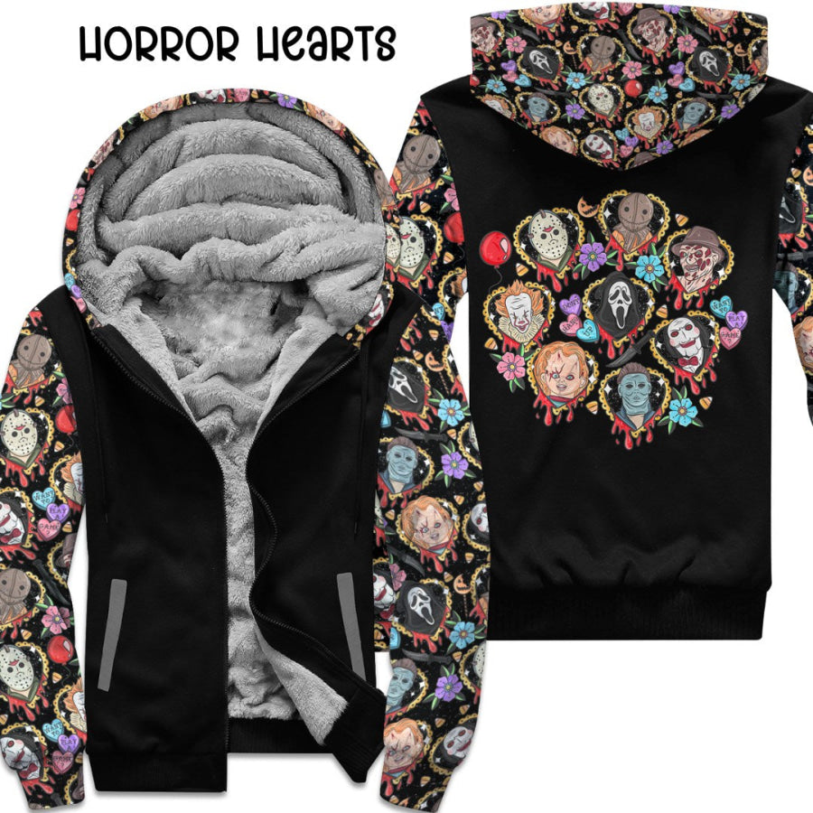 Preorder Custom Zip Hoodie Jacket - Horror Hearts - Closes 1 Dec - ETA early Mar 2025 Hoodie