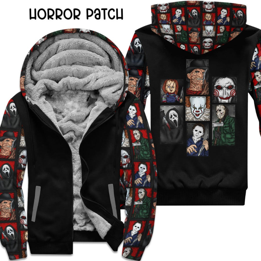 Preorder Custom Zip Hoodie Jacket - Horror Patch - Closes 1 Dec - ETA early Mar 2025 Hoodie