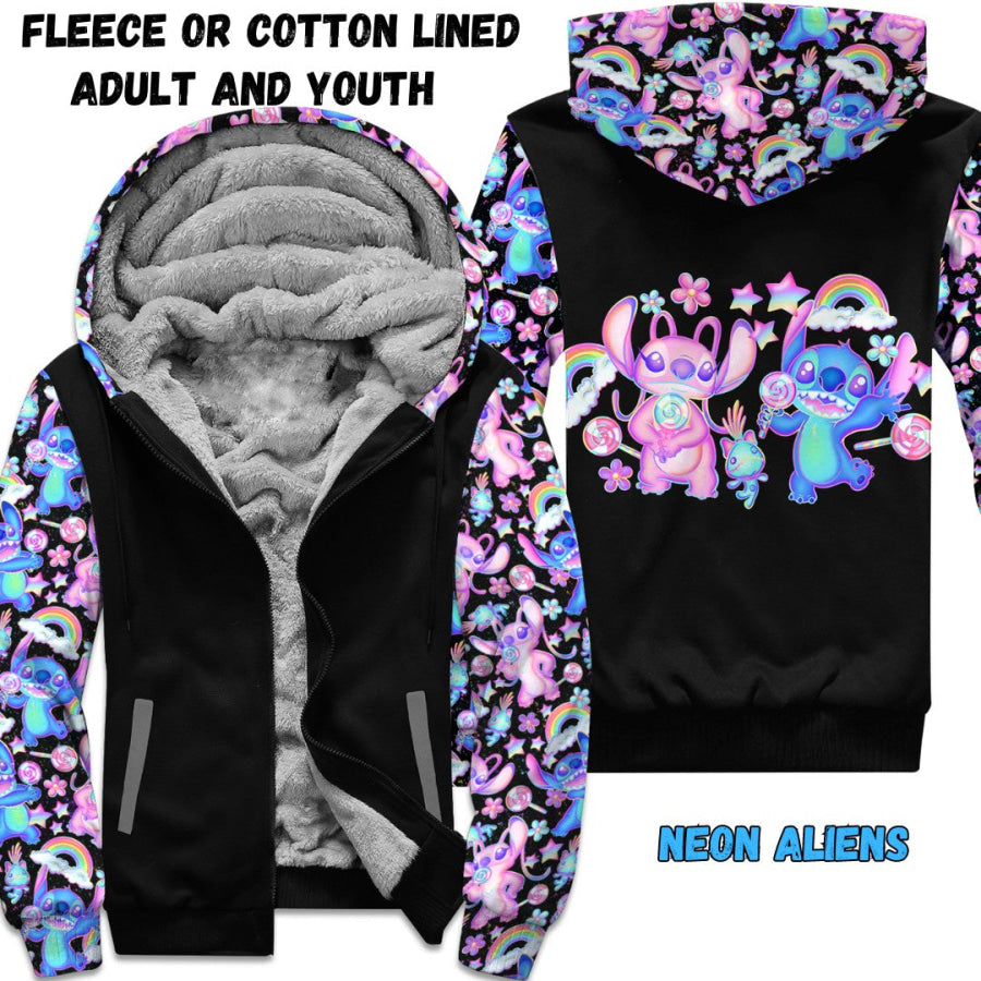 Preorder Custom Zip Hoodie Jacket - Neon Alien - Closes 1 Dec - ETA early Mar 2025 Hoodie