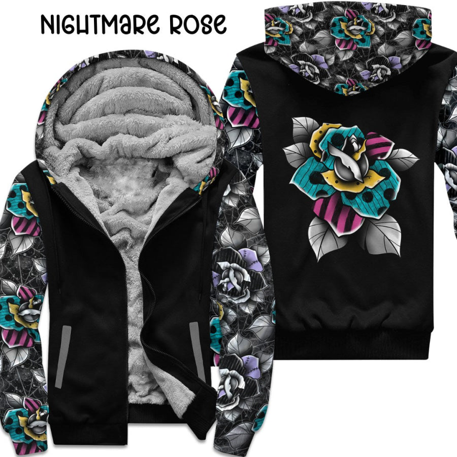 Preorder Custom Zip Hoodie Jacket - Nightmare Rose - Closes 1 Dec - ETA early Mar 2025 Hoodie