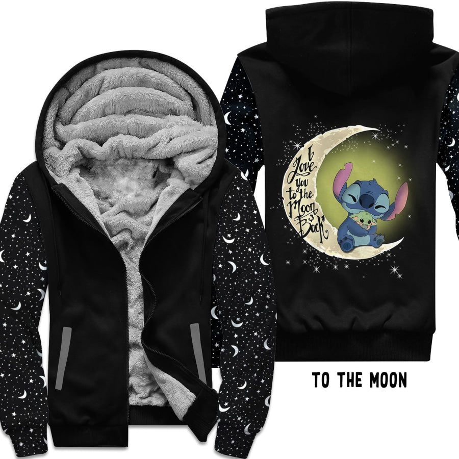 Preorder Custom Zip Hoodie Jacket - To The Moon - Closes 1 Dec - ETA early Mar 2025 Hoodie