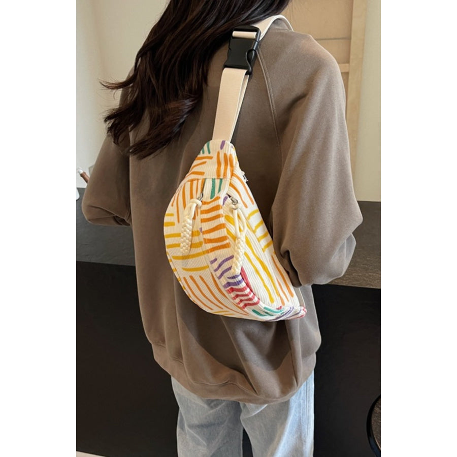 Printed Adjustable Strap Sling Bag Apparel and Accessories