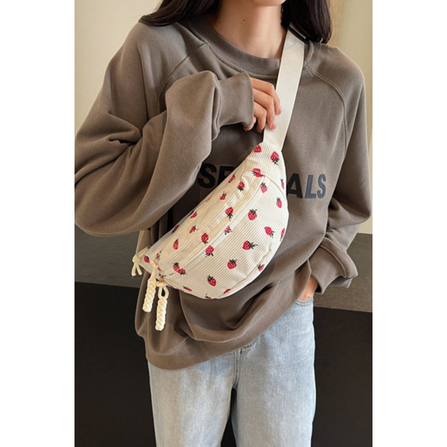 Printed Adjustable Strap Sling Bag Style B / One Size Apparel and Accessories