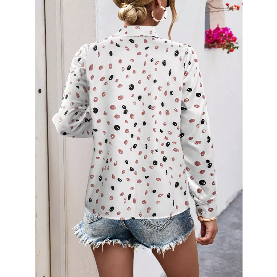Printed Button-Down Long Sleeve Shirt Apparel and Accessories