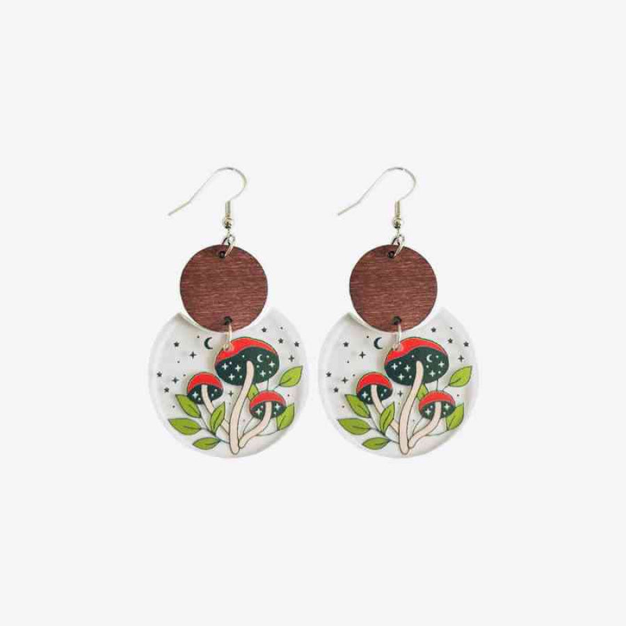 Printed Geometric Drop Earrings Clothing