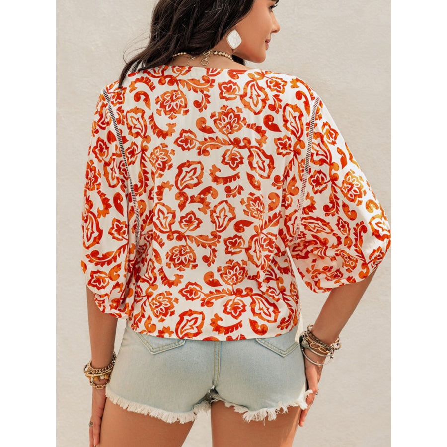 Printed Half Sleeve Blouse Apparel and Accessories