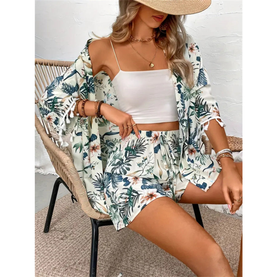 Printed Half Sleeve Top and Shorts Set Apparel and Accessories