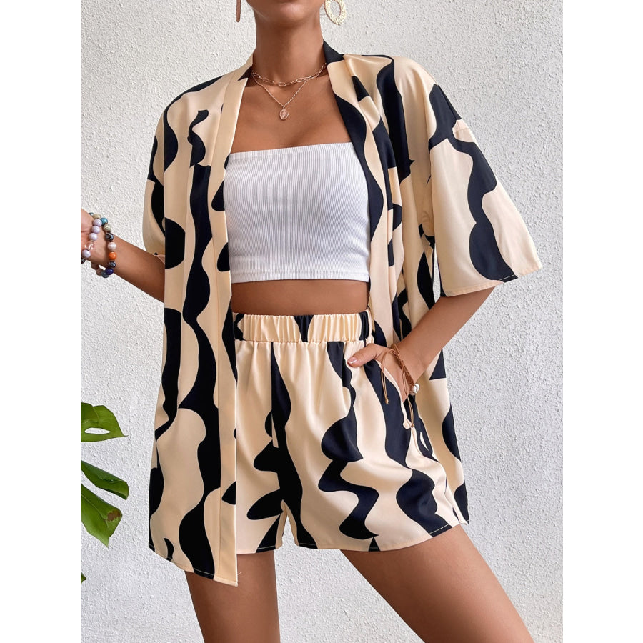 Printed Half Sleeve Top and Shorts Set Apparel and Accessories