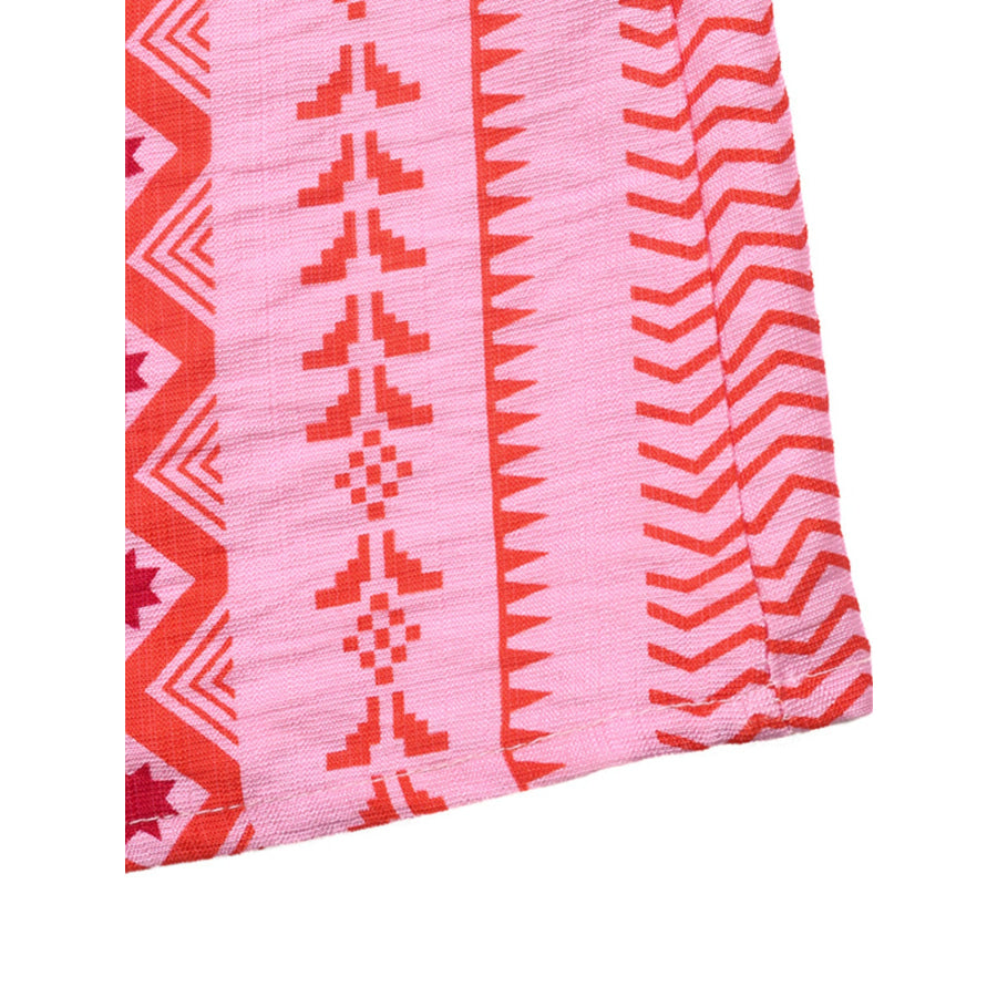Printed Halter Neck Slit Midi Dress Apparel and Accessories