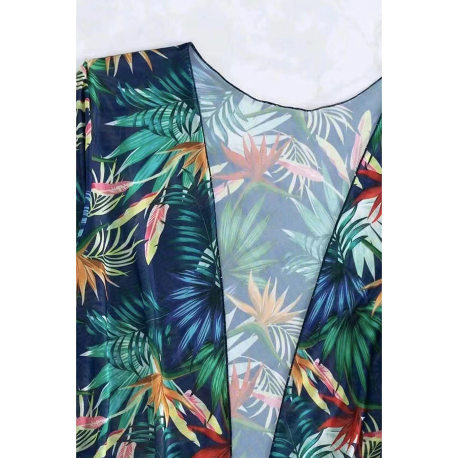 Printed Halter Neck Three-Piece Swim Set Apparel and Accessories