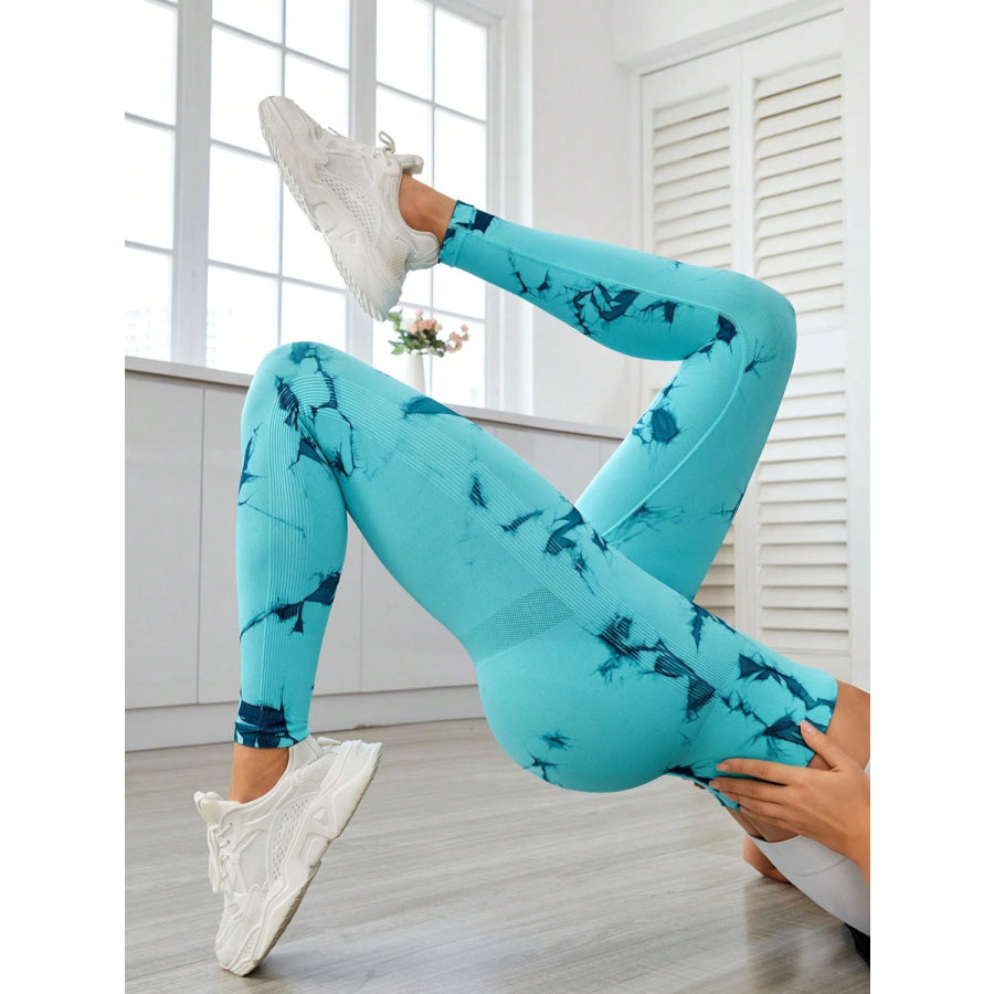 Printed High Waist Active Leggings Apparel and Accessories