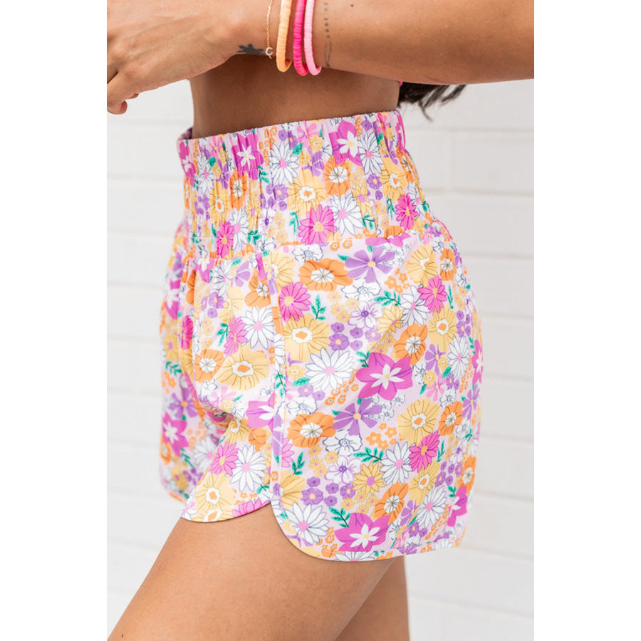 Printed High Waist Shorts Apparel and Accessories