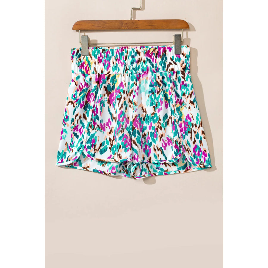 Printed High Waist Shorts Apparel and Accessories