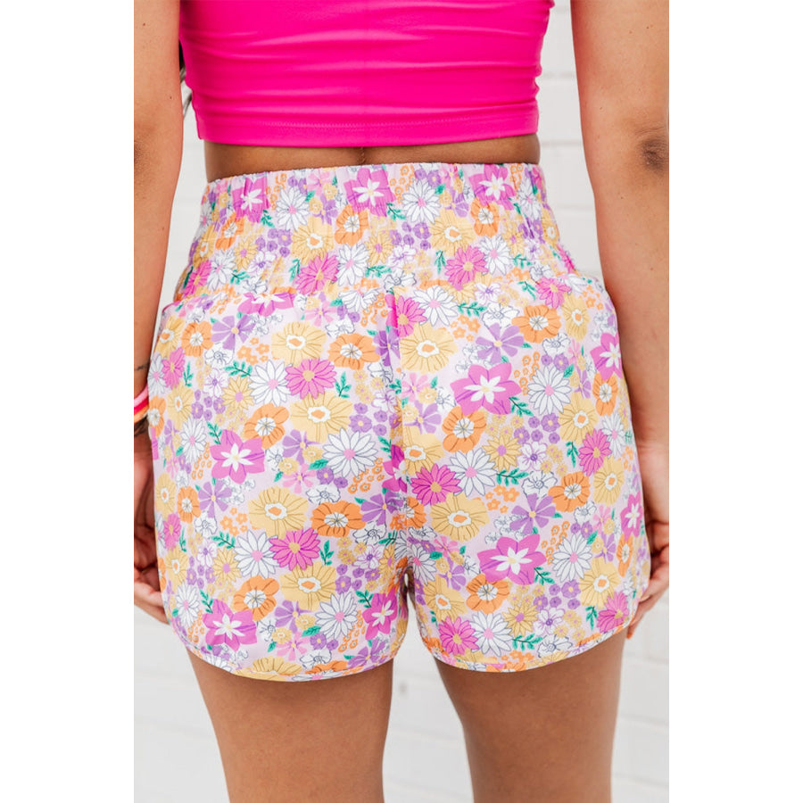 Printed High Waist Shorts Apparel and Accessories