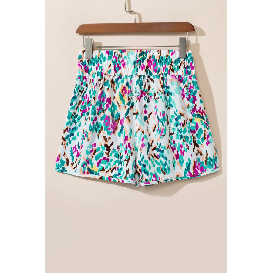 Printed High Waist Shorts Apparel and Accessories