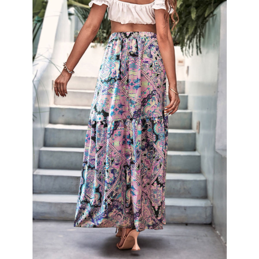 Printed Maxi Skirt Apparel and Accessories