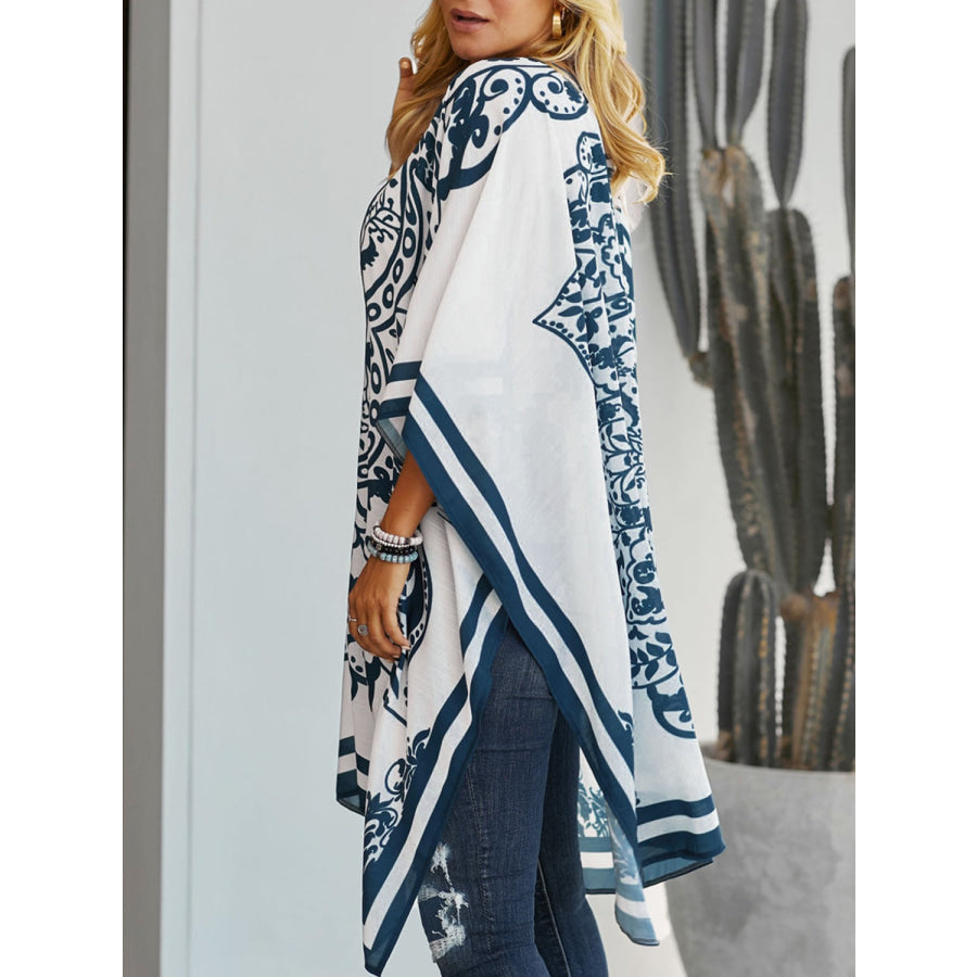 Printed Open Front Cover-Up Apparel and Accessories