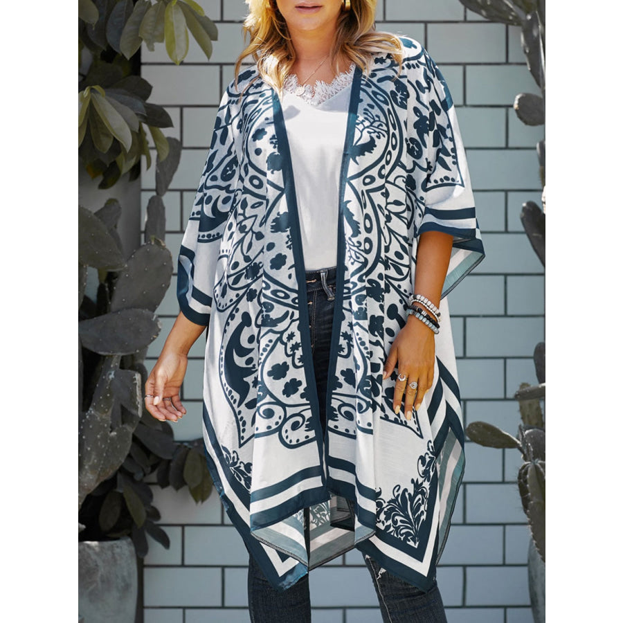 Printed Open Front Cover-Up Apparel and Accessories