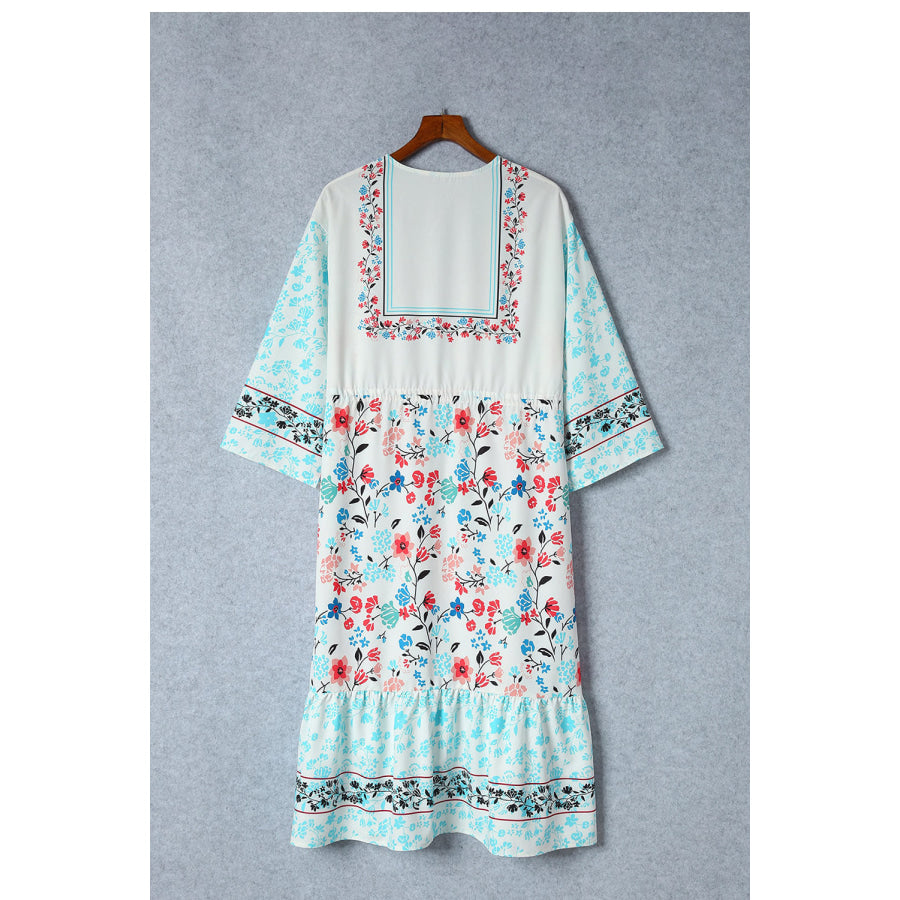 Printed Open Front Cover - Up Floral / S Apparel and Accessories
