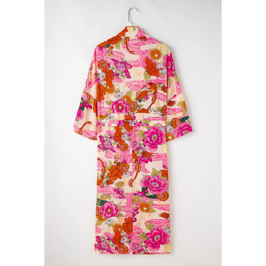 Printed Open Front Cover Up Apparel and Accessories