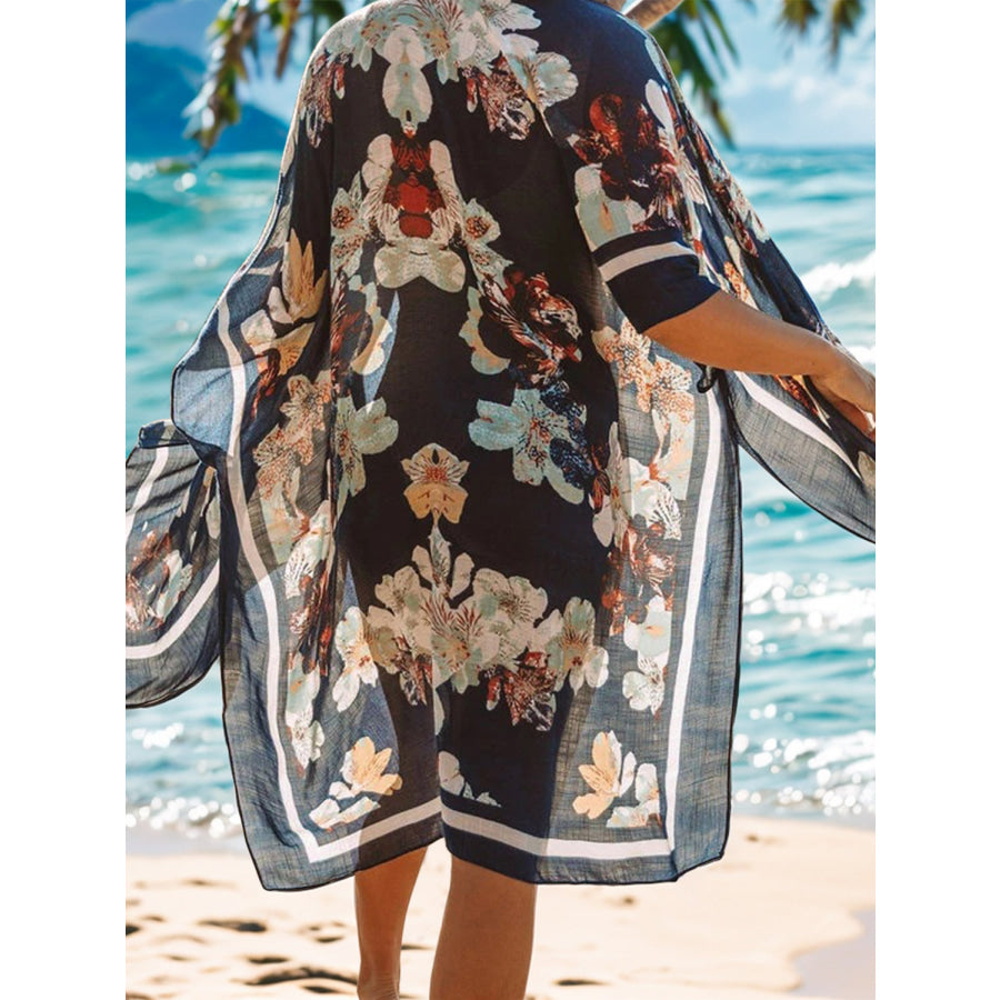 Printed Open Front Cover - Up Navy / One Size Apparel and Accessories