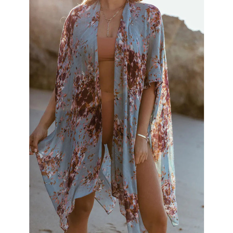 Printed Open Front Cover - Up Misty Blue / One Size Apparel and Accessories