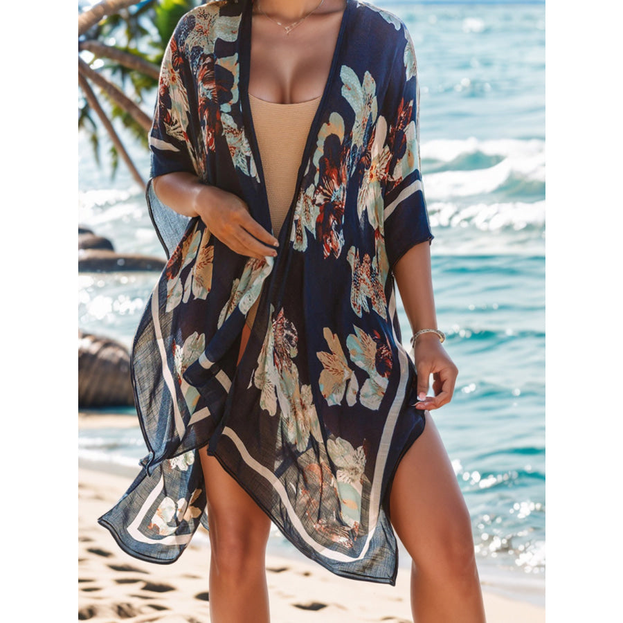 Printed Open Front Cover - Up Navy / One Size Apparel and Accessories