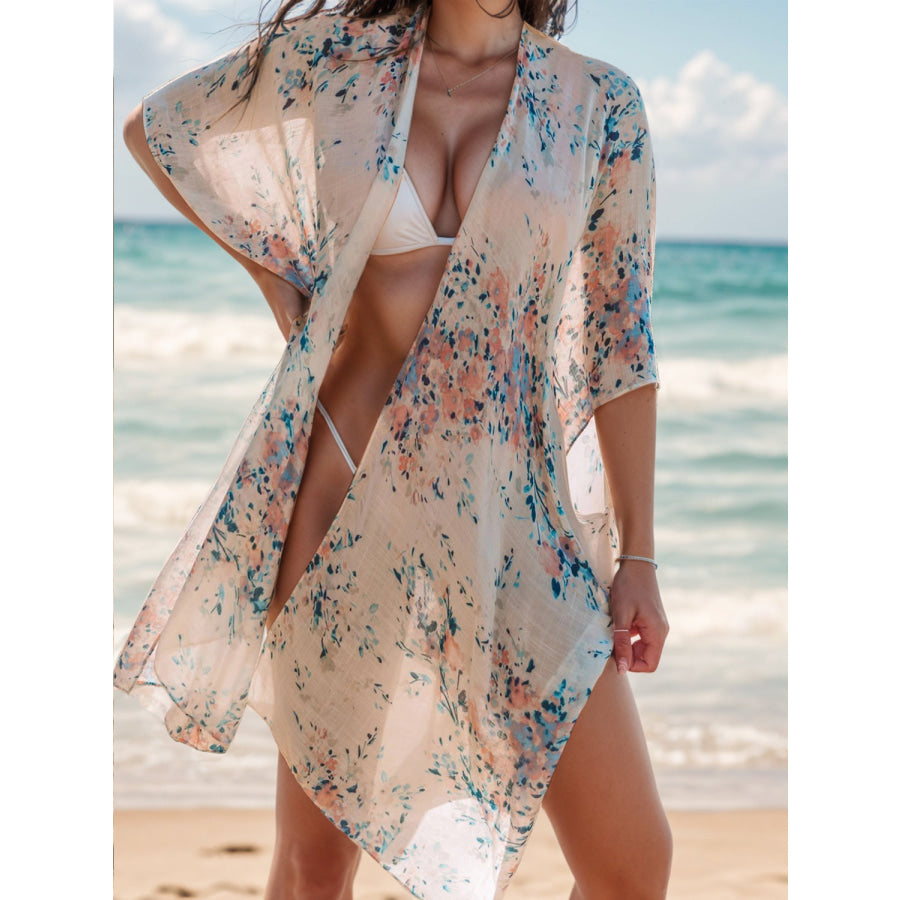 Printed Open Front Cover - Up White / One Size Apparel and Accessories