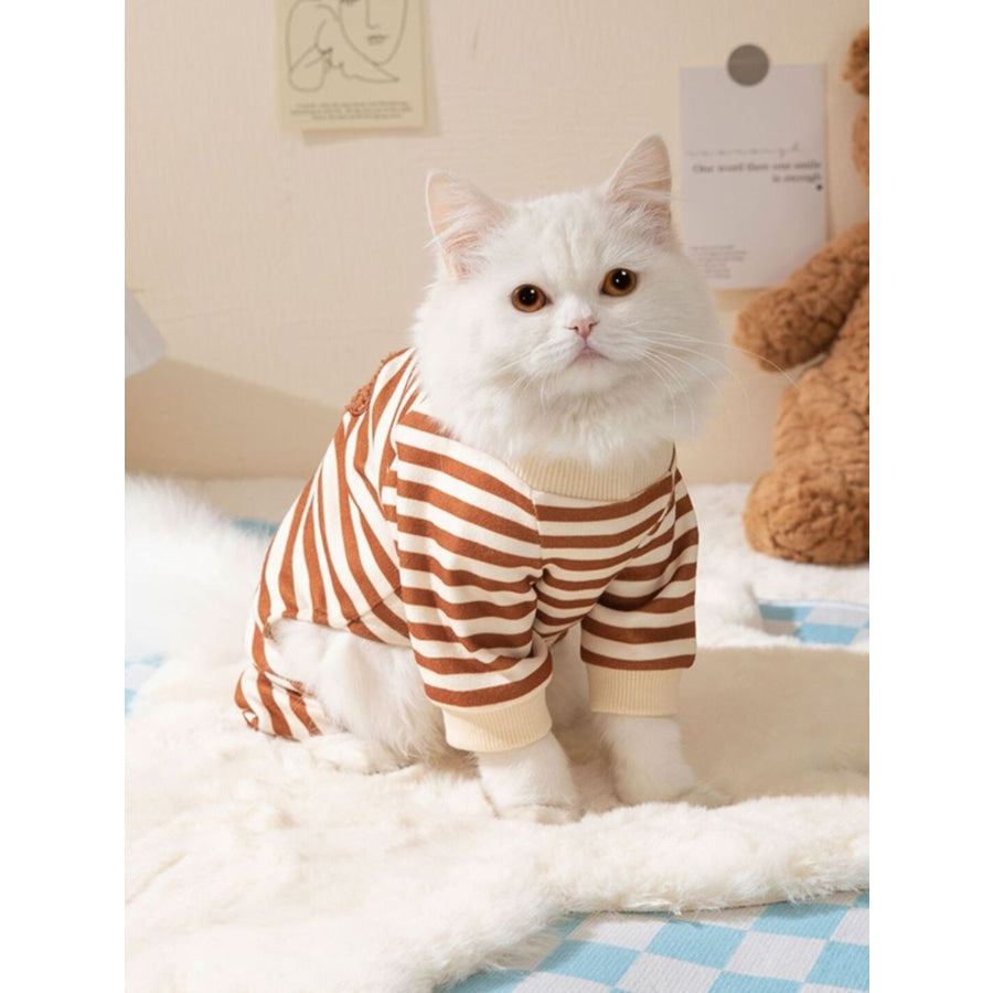 Printed Pet Jumpsuit Brown Bear / XS Apparel and Accessories